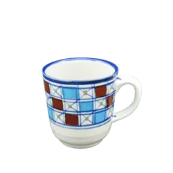 لیوان دسته دار چینی میبدمروارید نقش شطرنجی &mdash; فروشگاه اینترنتی دیجی می