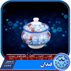 قندان ریزه چینی میبد مروارید طرح شطرنجی — فروشگاه اینترنتی دیجی می