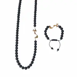 نیم ست گردنبند و دستبند مذهبی استیل