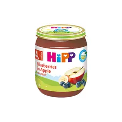 پوره میوه سیب ، موز و بلوبری هیپ Hipp حجم 125 گرم