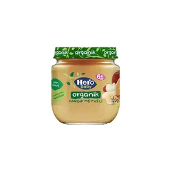 پوره ارگانیک مخلوط میوه های هرو بیبی Hero Baby حجم 120 گرم