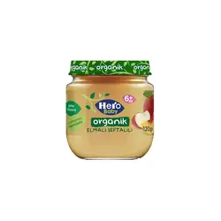 پوره میوه ارگانیک سیب و هلو هرو بیبی Hero Baby حجم 120 گرم