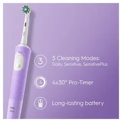 مسواک برقی اورال بی مدل Vitality Pro – LILAC MIST رنگ یاسی