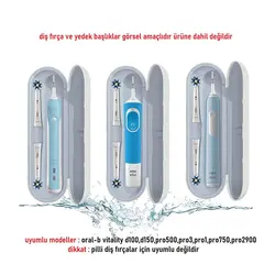 قاب مسافرتی مسواک برقی اورال بی Oral-B مدل Wober رنگ خاکستری