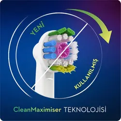 سری یدک مسواک برقی اورال بی Clean Maximiser مدل 3D White بسته 4 عددی
