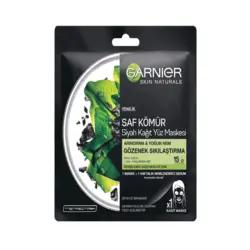 ماسک ورقه ای زغال و جلبک دریایی سیاه گارنیر مدل کوچک کننده منافذ تک عددی