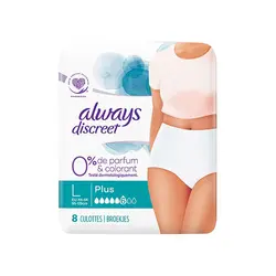پد بهداشتی شورتی آلویز Always مدل بدون رایحه سایز بزرگ بسته ۸ عددی