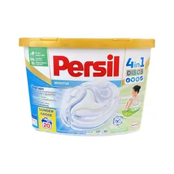 قرص ماشین لباسشویی 4 در 1 پرسیل Persil مدل Sensitive با رایحه آلوئه ورا بسته 20 عددی