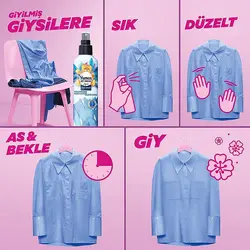 اسپری باز کننده چروک و خوشبو کننده لباس یوموش با رایحه ی گل لیلیوم حجم 200 میل