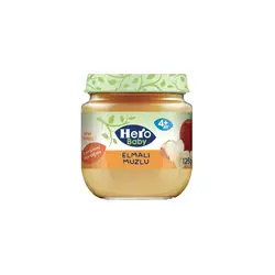 پوره میوه موز و سیب هرو بیبی Hero Baby حجم 125 گرم