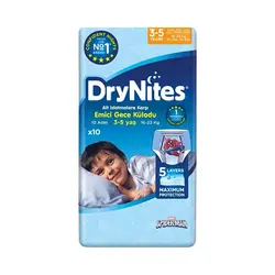 پوشک شورتی 3 تا 5 سال درای نایت Dry Nites مخصوص شب طرح اسپایدرمن بسته 10 عددی