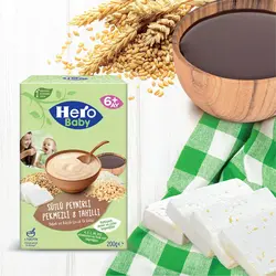 سرلاک هشت غله با پنیر و شیر هرو بیبی Hero Baby حجم 200 گرم