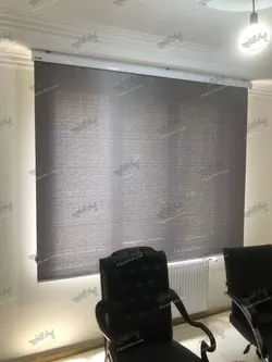 پرده شید ساده رنگ طوسی