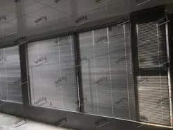 پرده کرکره فلزی طوسی تیره ساده ۲۵ میلیمتری P91