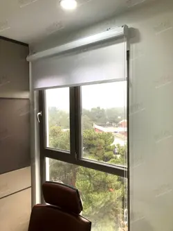 پرده شید ساده رنگ سفید