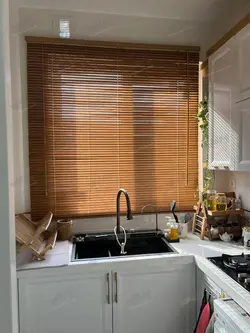 پرده کرکره چوبی کرم ۲.۵ سانتیمتری کد ۶۱۵ خوش سایه