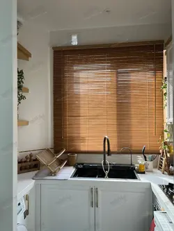 پرده کرکره چوبی کرم ۲.۵ سانتیمتری کد ۶۱۵ خوش سایه