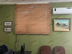 پرده کرکره چوبی کرم ۲.۵ سانتیمتری کد ۶۱۵ خوش سایه