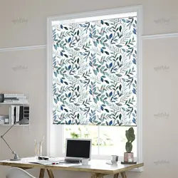 پرده شید رول چاپی طرح برگ 28