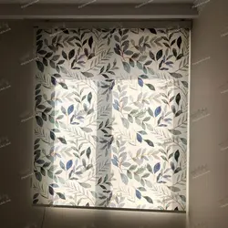 پرده شید رول چاپی طرح برگ 28