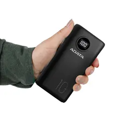 پاوربانک (PD و فست شارژ) ای دیتا 10000 میلی آمپر مدل P10000QCD - مشکی