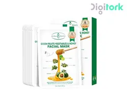 ماسک ورقه ای صورت عسل و میوه های سبز