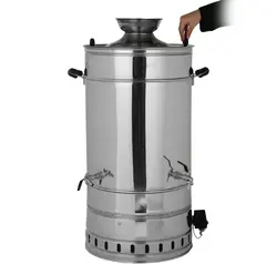 سماور صنعتی گازی دنیای استیل نوری مدل gt 150 گنجايش 150 ليتر تک جداره تنوره دار