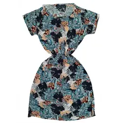 پیراهن زنانه نخی کوتاه برگ