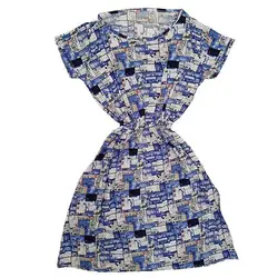 پیراهن زنانه نخی کوتاه کارت پستال