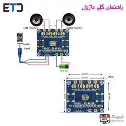 ماژول آمپلی فایر 30 وات استریو TPA3110 مدل XH-A232