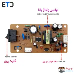 برد تغذیه سوئیچینگ رسیور و گیرنده دیجیتال کلید دار 5V 15V 21V