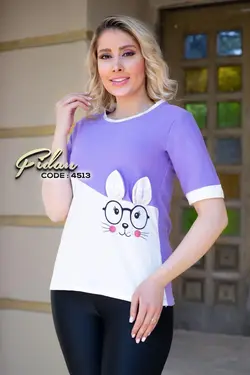 تیشرت مدل نغمه کد ۴۵۱۳