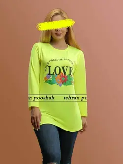 قیمت خرید بلوز چاپ LOVE گل دار | اپونتیا
