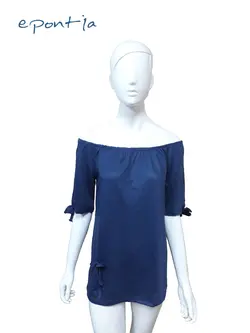 خرید شومیز یقه قایقی پاپیون دار از فروشگاه اپونتیا