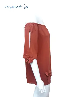 خرید شومیز یقه قایقی پاپیون دار از فروشگاه اپونتیا