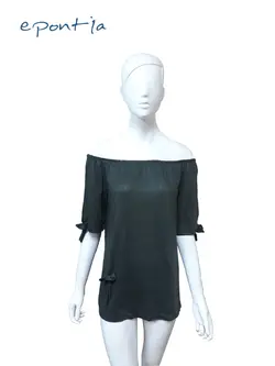 خرید شومیز یقه قایقی پاپیون دار از فروشگاه اپونتیا