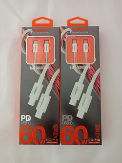 کابل شارژ و دیتا دوسر تایپ سی (Type-C) مدل CC-71A برند موکسوم - MOXOM