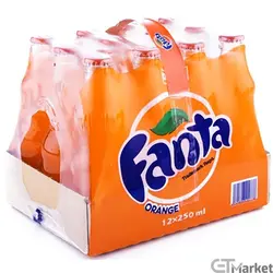 نوشابه فانتا شیشه ای 250 میل - باکس 12 تای