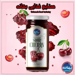 مربا آلبالو ۳۰۰ گرمی شیشه بهانه بسته بندی ۱۲ عددی