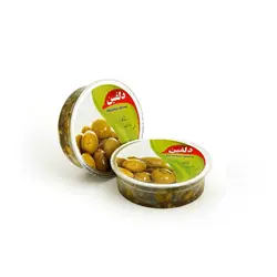 زیتون تکنفره سبزیجات ۷۵گرمی دلفین-کارتن های ۷۵عددی