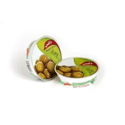 زیتون تکنفره پرورده ممتاز ترش یا شیرین دلفین ۷۵گرمی - کارتن ۷۵عددی