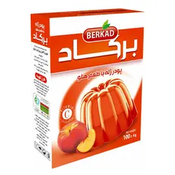 پودر ژله با طعم هلو برکاد 100 گرمی کارتن 60 تایی