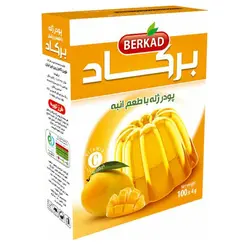 پودر ژله با طعم انبه برکاد 100 گرمی -کارتن 60 تایی