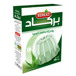 پودر ژله با طعم آلوورا برکاد 100 گرمی- کارتن60 تایی