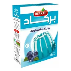 پودر ژله با طعم بلوبری برکاد 100 گرمی -کارتن 60 عددی