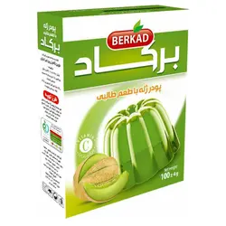 پودر ژله با طعم طالبی برکاد 100 گرمی- کارتن 60 تایی