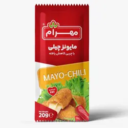 سس مایونز چیلی مهرام با چربی کاهش یافته ساشه ۲۰ گرم کارتن ۳۰۰ عددی