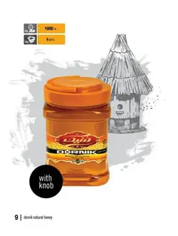 عسل درنیک خوانسار با موم پت 1000 گرمی  - کارتن 6 تایی