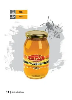 عسل درنیک خوانسار شیشه ۷۰۰ گرم  - کارتن ۱۲ تایی