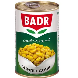 کنسرو ذرت شیرین ۴۲۰ گرمی بدر - کارتن ۱۲ تایی